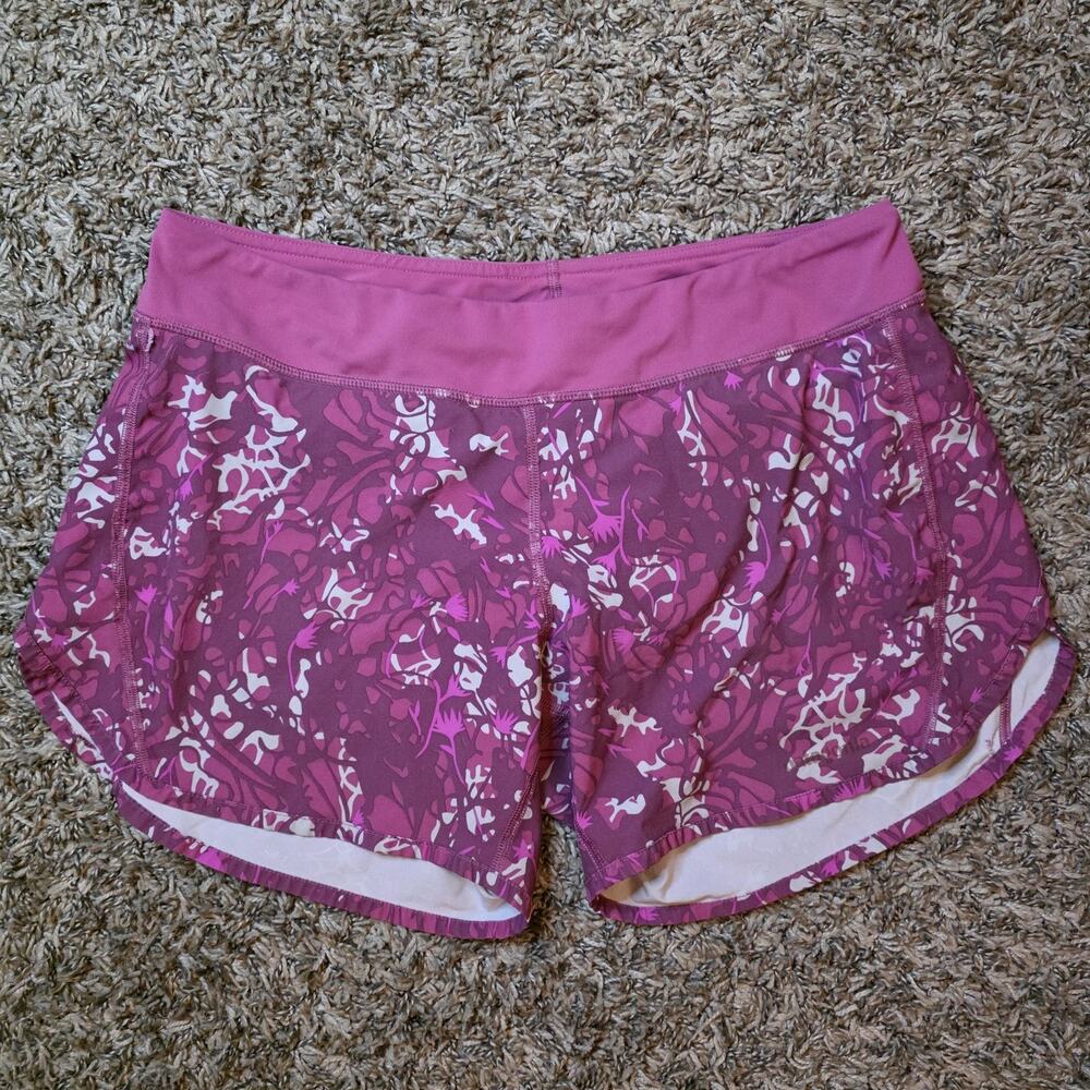 Patagonia Women's Athletic Running Shorts Pink Regular Size M Polyester Elastane